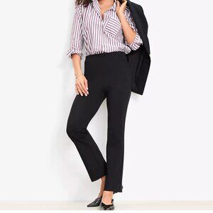 LOFT Petite Ponte Straight Pants Size XSP Black